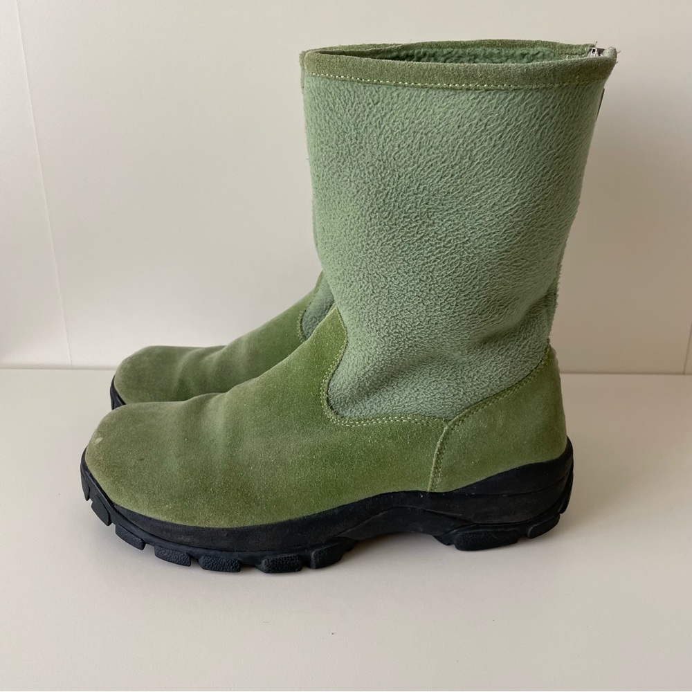 Land’s End Green Sherpa Lined Boots